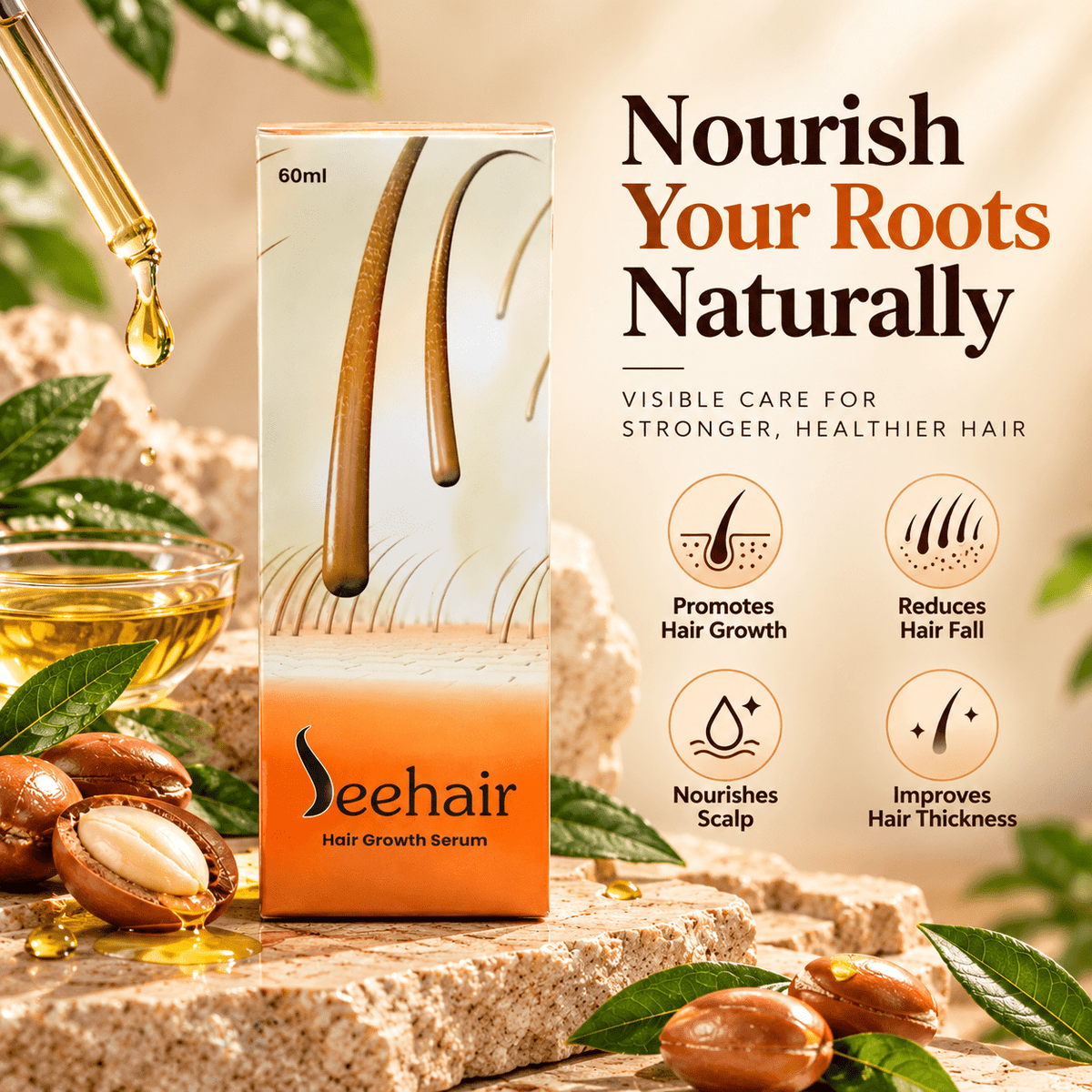 Seehair Hair Growth Serum 60 ml - Cosmosentials