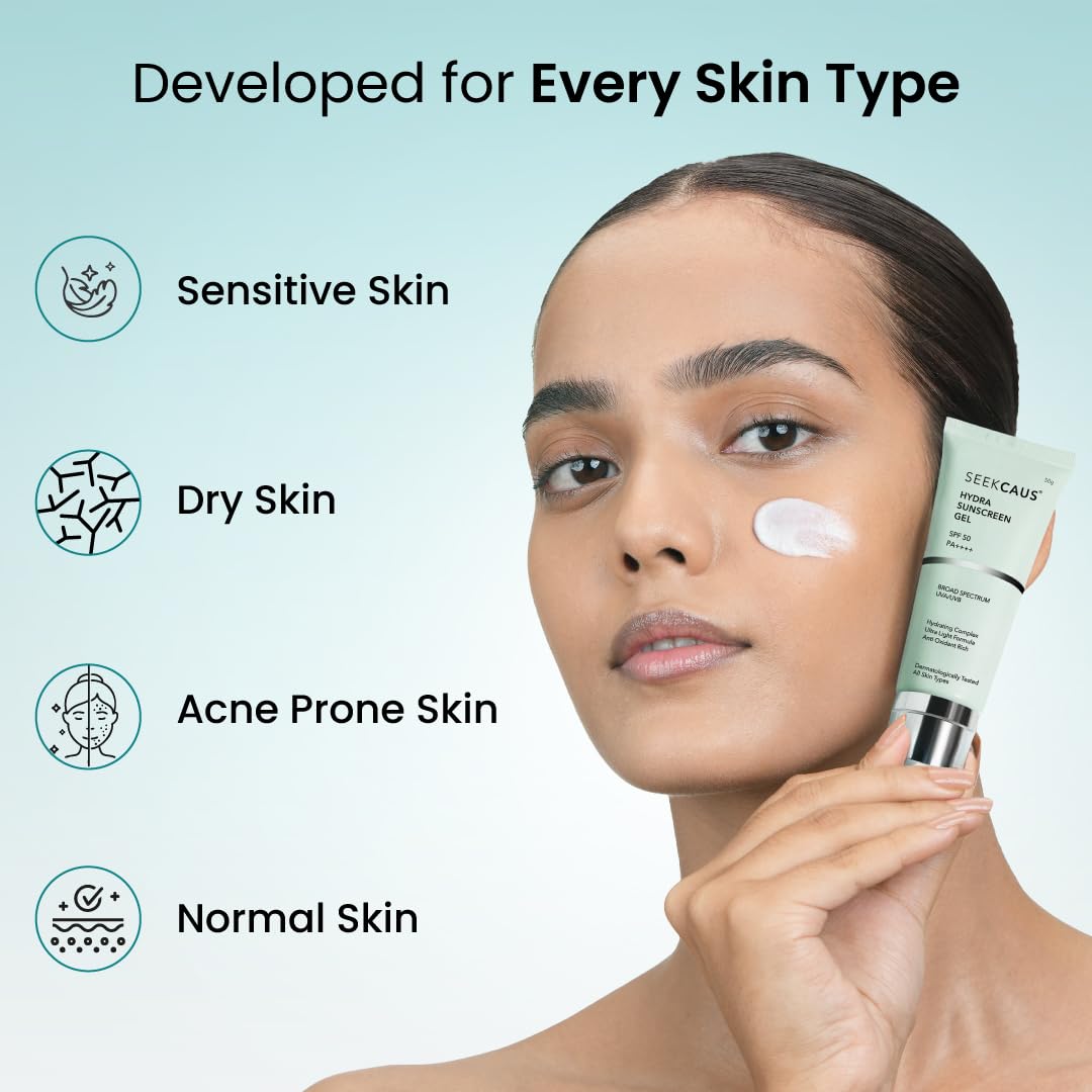 Seekcaus Hydra Sunscreen Gel SPF 50 PA++++ - Cosmosentials
