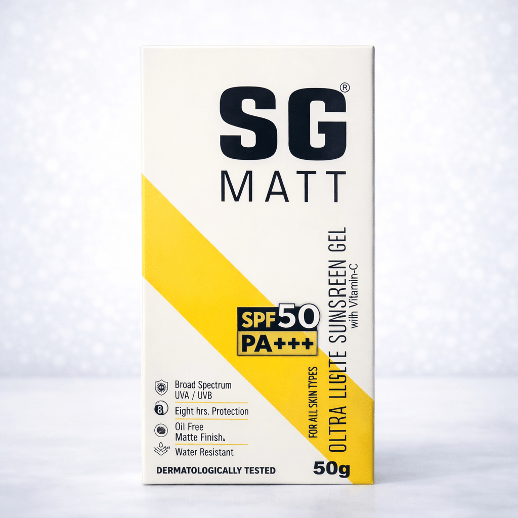 SG Matt Ultra Gold Matte Sunscreen Gel SPF 50 PA+++ (50g) - Cosmosentials