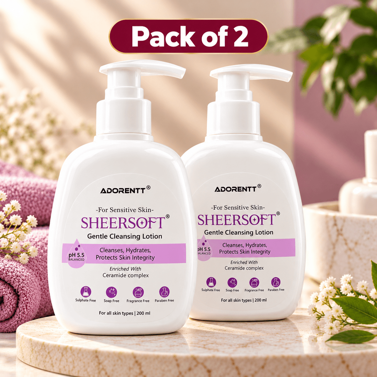 Sheersoft Gentle Cleansing Lotion 200 ml - Cosmosentials