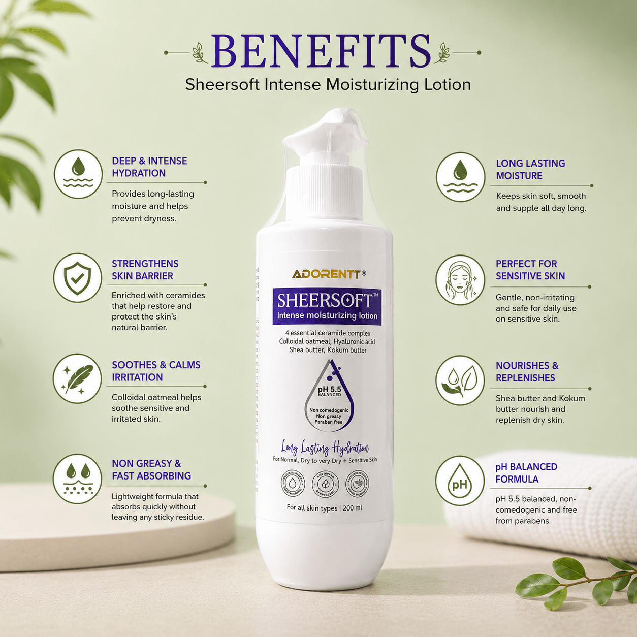 Sheersoft Intense Moisturizing Lotion 200ml - Cosmosentials