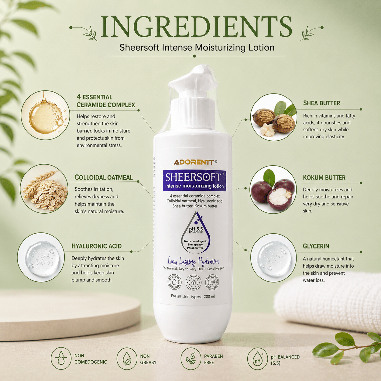Sheersoft Intense Moisturizing Lotion 200ml - Cosmosentials
