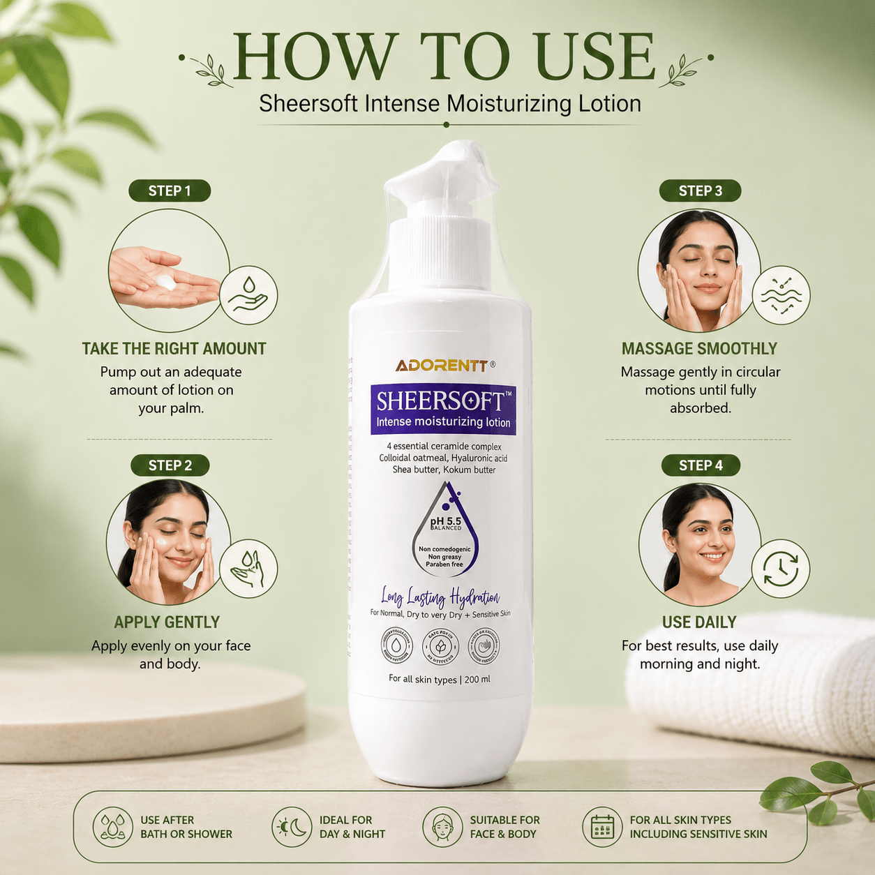 Sheersoft Intense Moisturizing Lotion 200ml - Cosmosentials