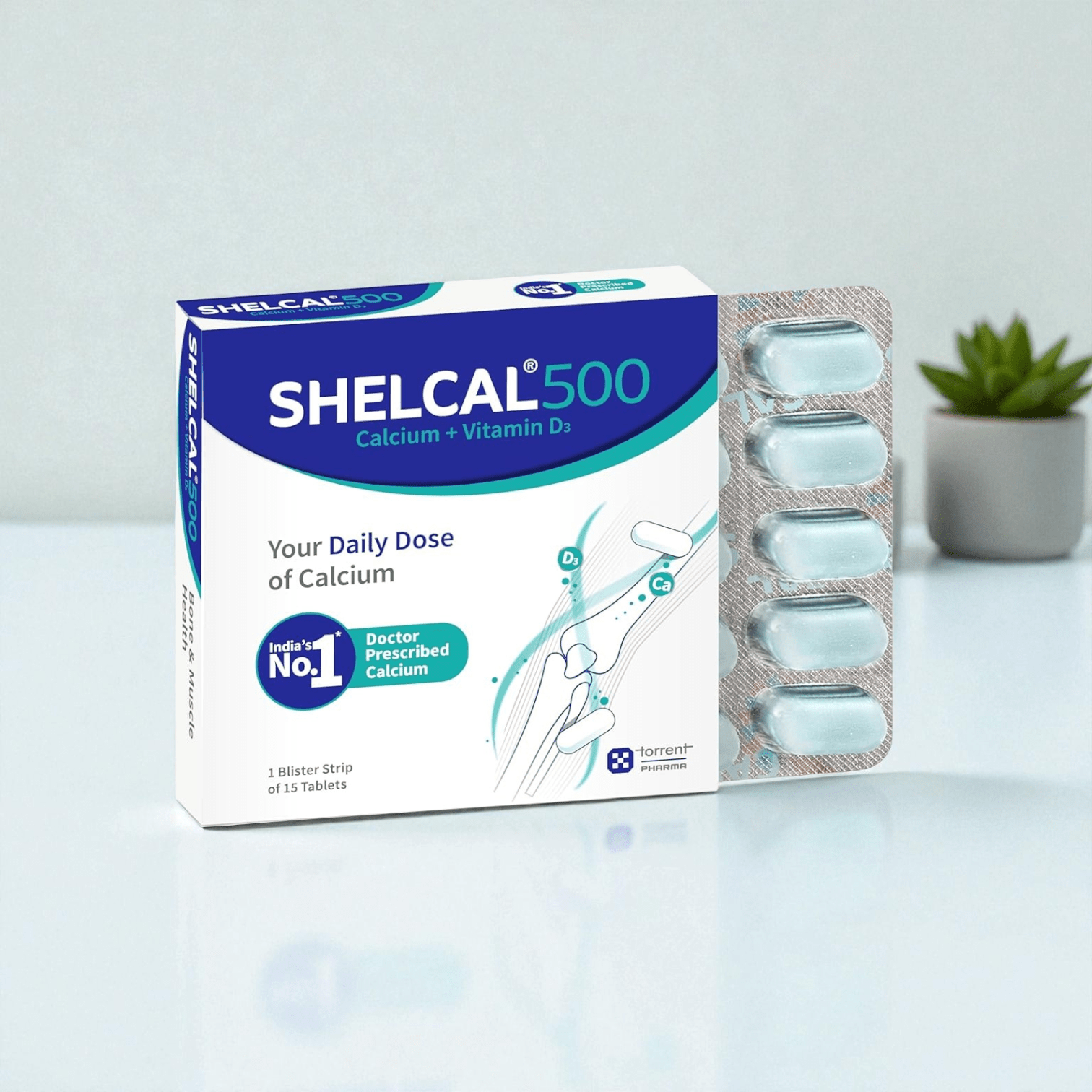 Shelcal 500 Calcium + Vitamin D3 Tablets - Cosmosentials