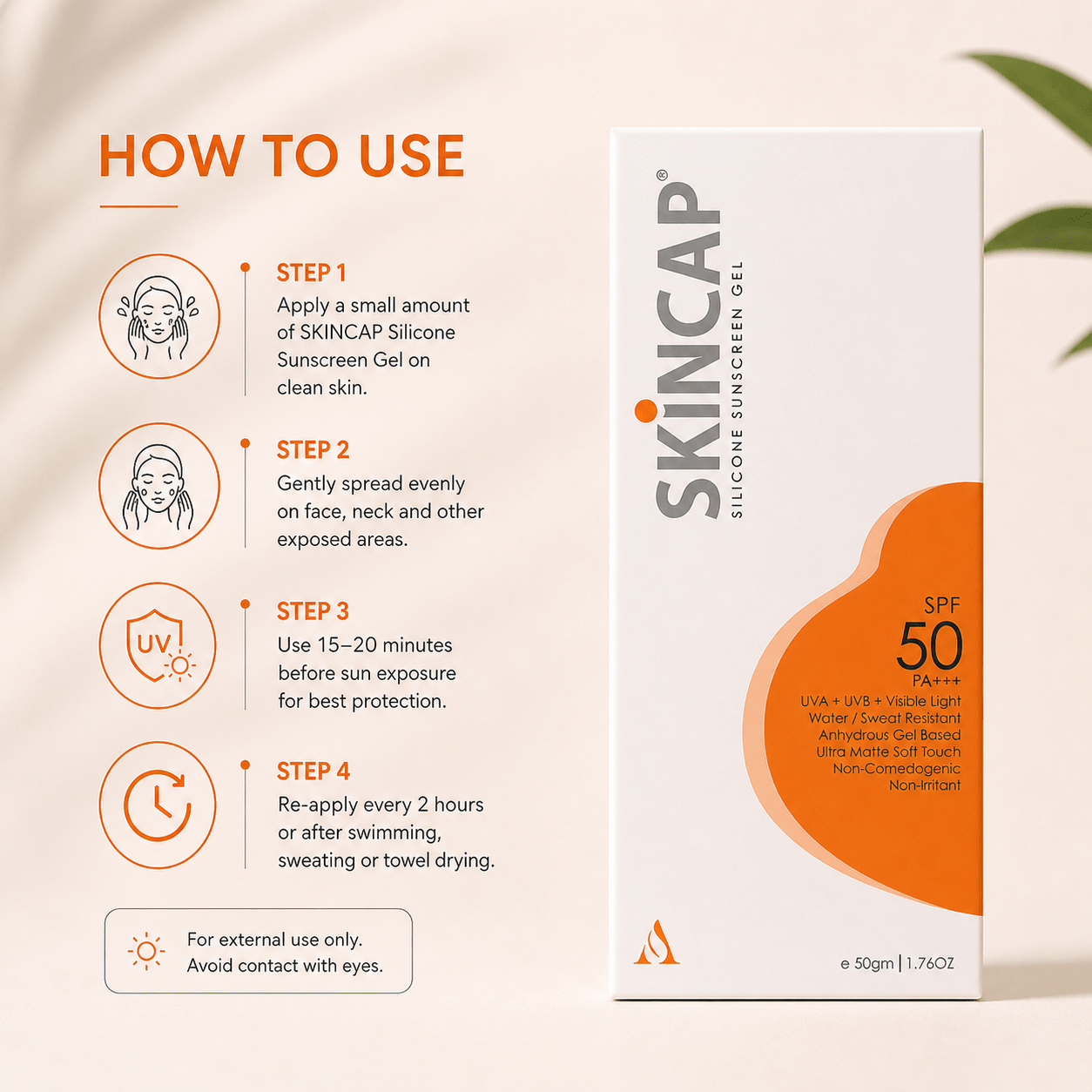 Skincap Silicone Sunscreen Gel SPF 50 PA+++ - Cosmosentials