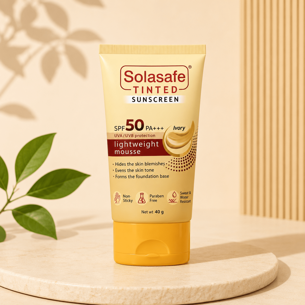 Solasafe Tinted Sunscreen SPF 50 PA+++ (Ivory) - Cosmosentials
