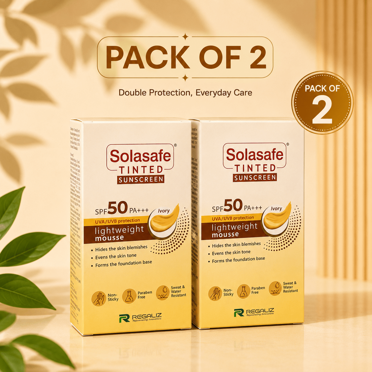 Solasafe Tinted Sunscreen SPF 50 PA+++ (Ivory) - Cosmosentials
