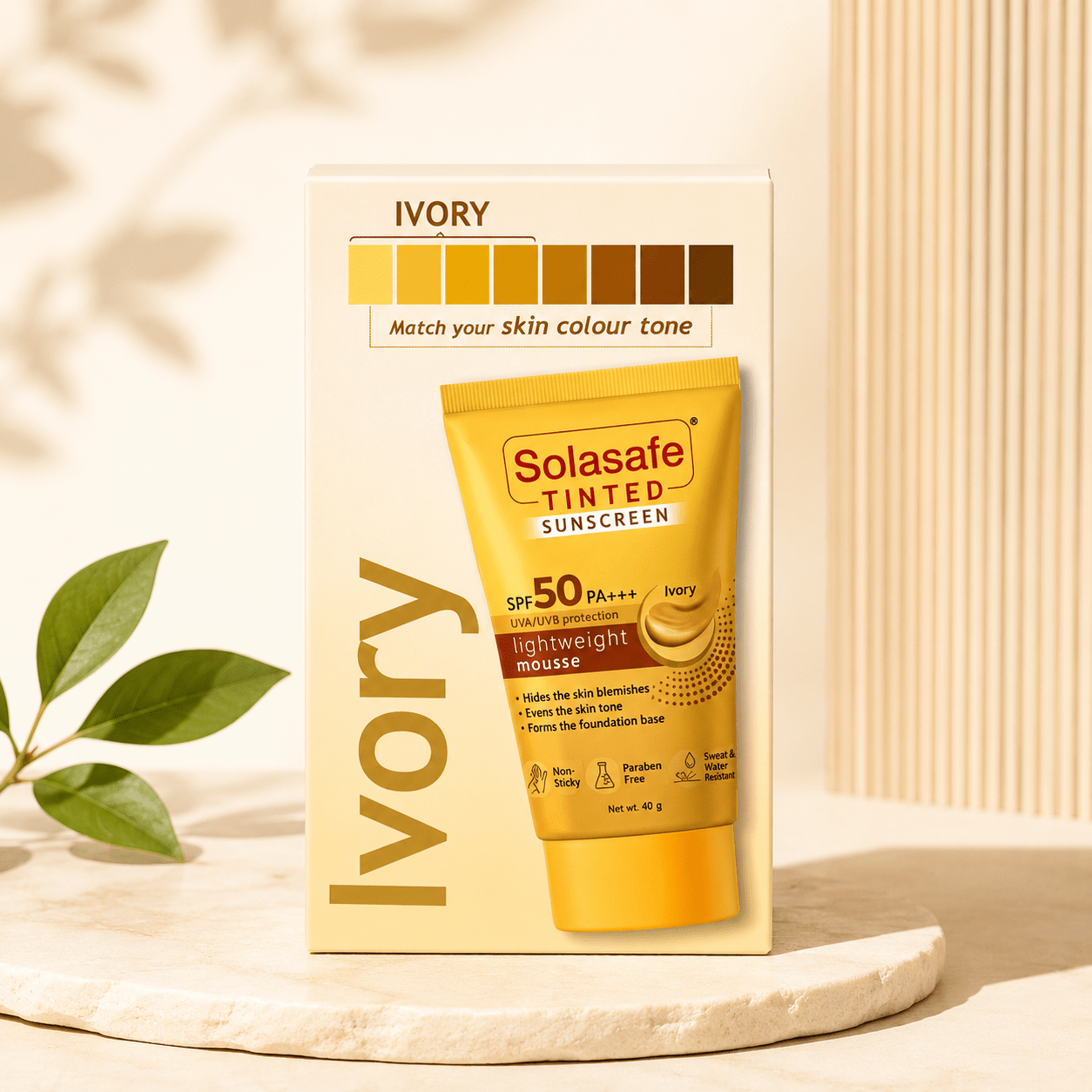 Solasafe Tinted Sunscreen SPF 50 PA+++ (Ivory) - Cosmosentials