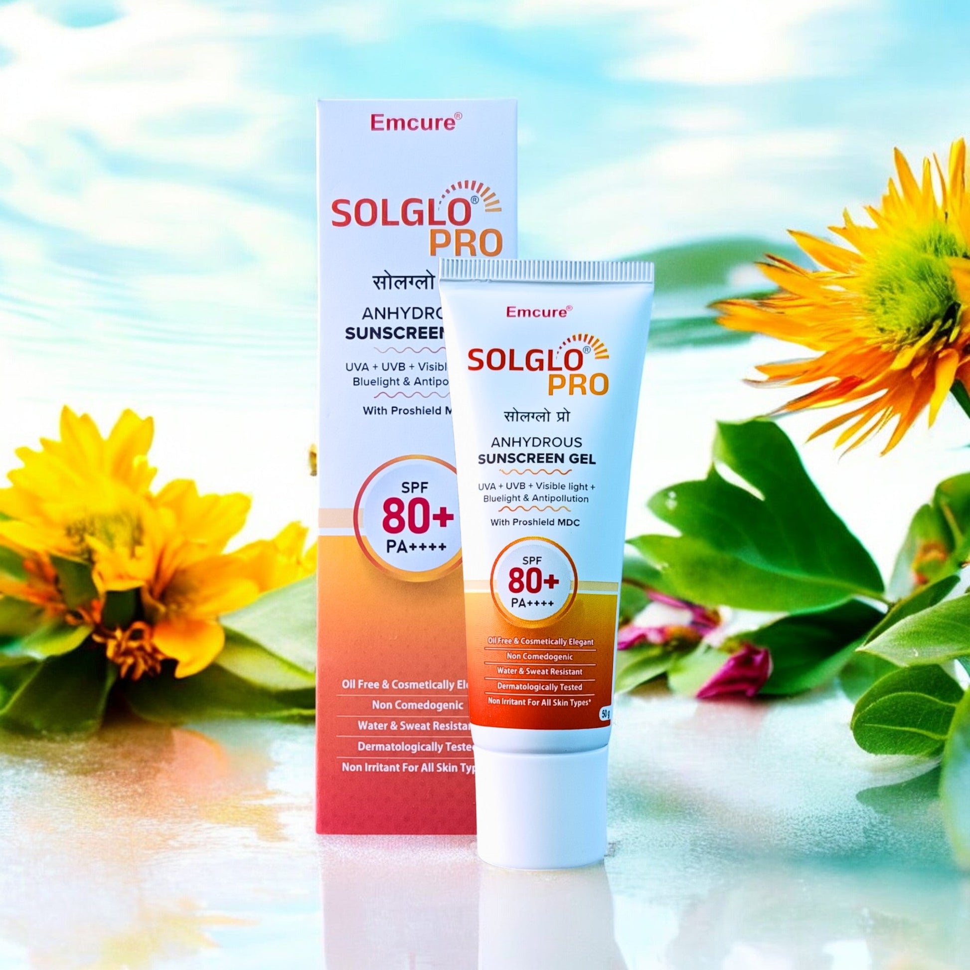Solglo Pro Anhydrous Sunscreen Gel SPF 80+ PA++++ - Cosmosentials