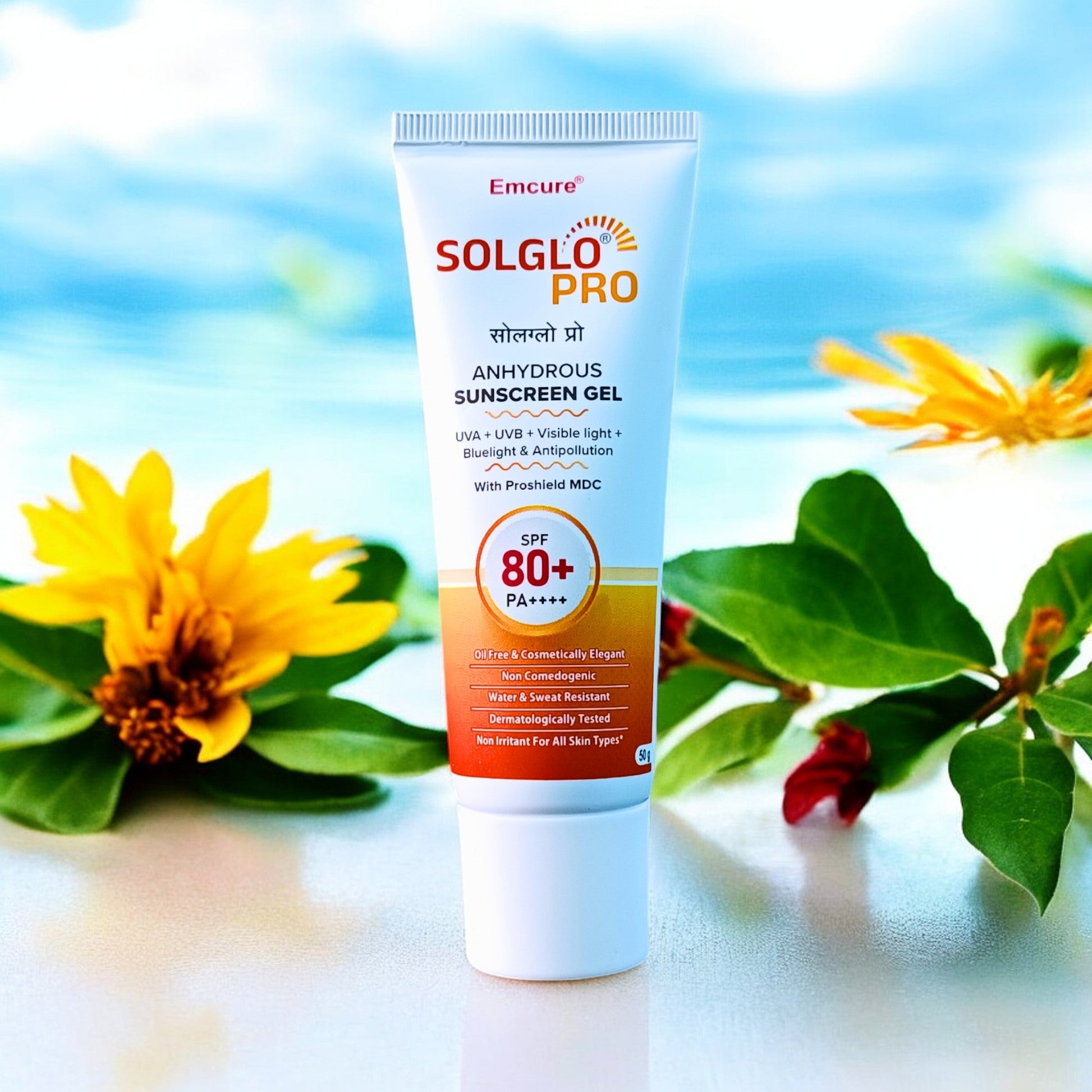 Solglo Pro Anhydrous Sunscreen Gel SPF 80+ PA++++ - Cosmosentials