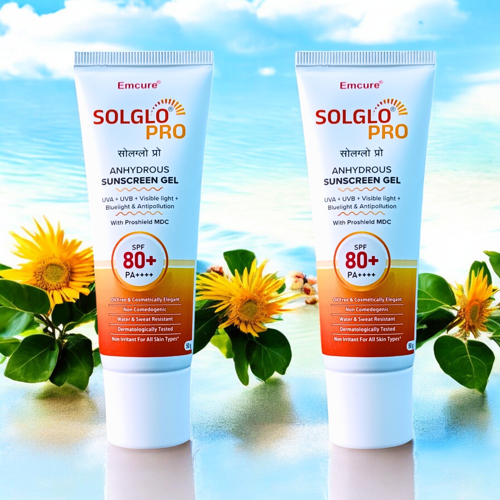Solglo Pro Anhydrous Sunscreen Gel SPF 80+ PA++++ - Cosmosentials