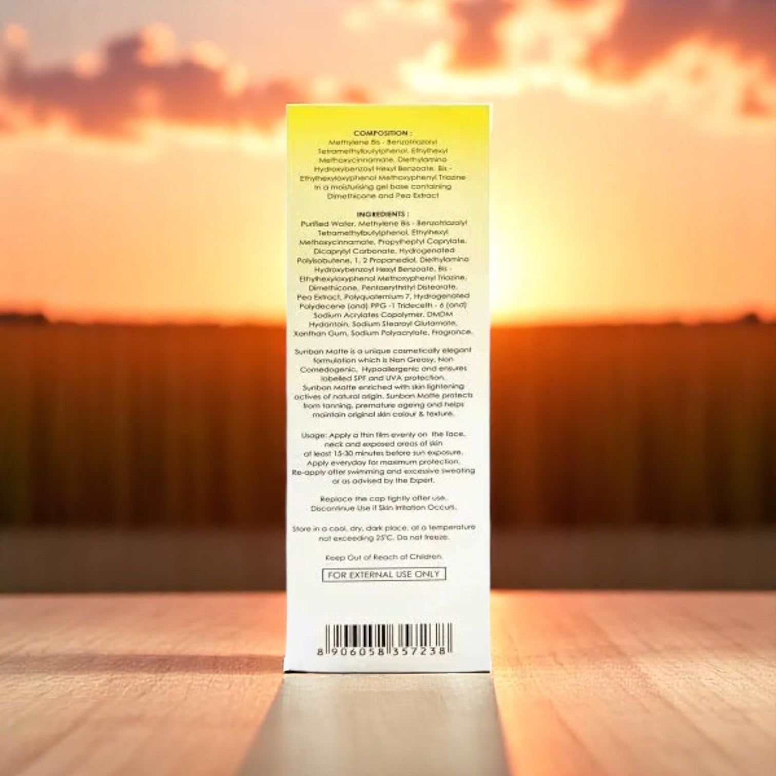 Sunban Matte Gel SPF 30+ Sunscreen - Cosmosentials