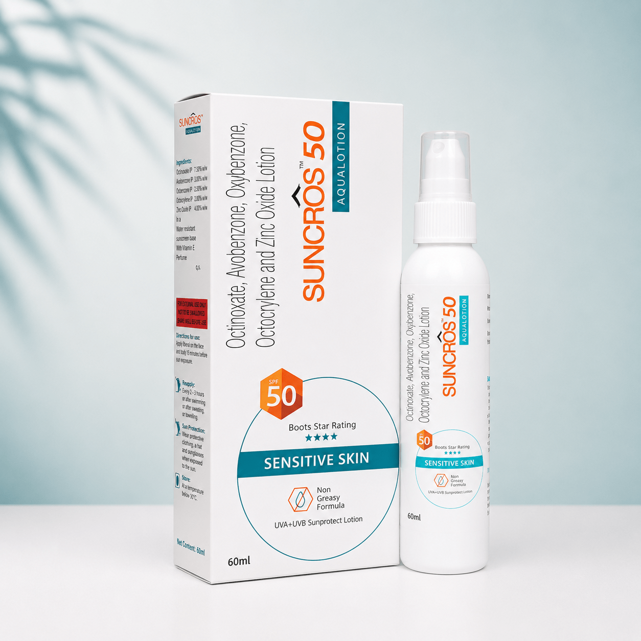Suncros 50 Aqualotion SPF 50 Sunscreen - Cosmosentials
