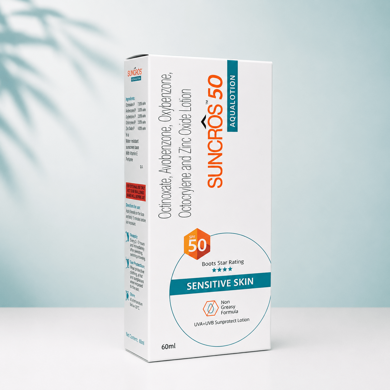 Suncros 50 Aqualotion SPF 50 Sunscreen - Cosmosentials