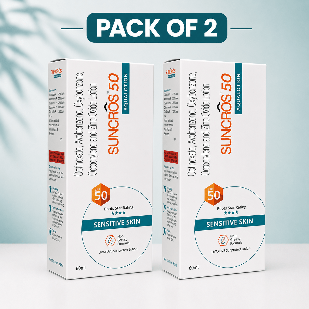 Suncros 50 Aqualotion SPF 50 Sunscreen - Cosmosentials