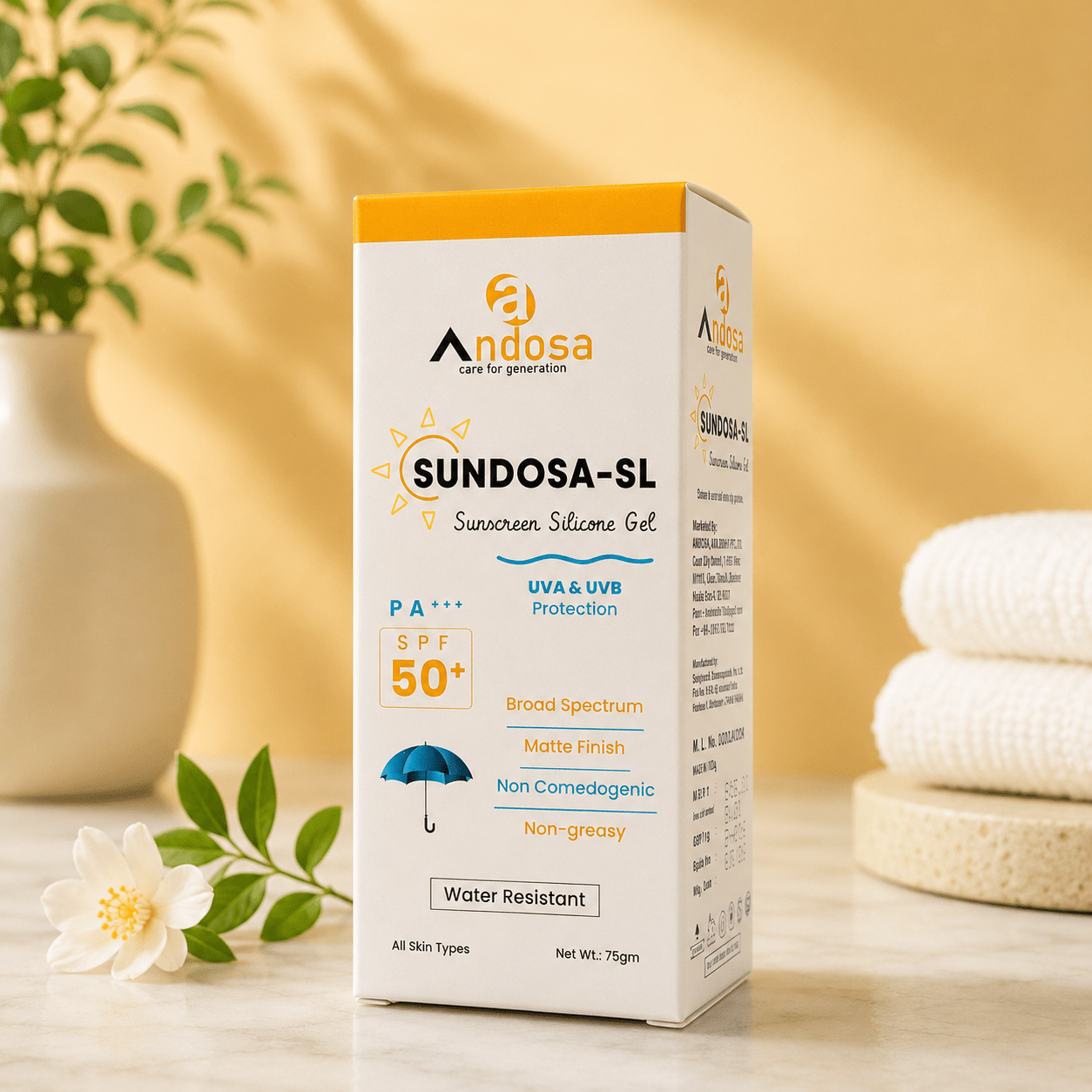 Sundosa-SL Sunscreen Silicone Gel SPF 50+ - Cosmosentials