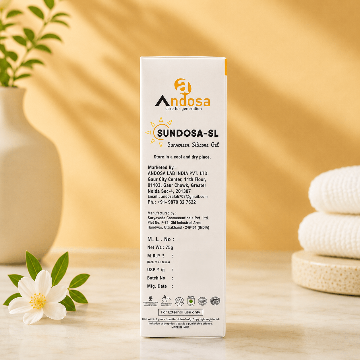 Sundosa-SL Sunscreen Silicone Gel SPF 50+ - Cosmosentials