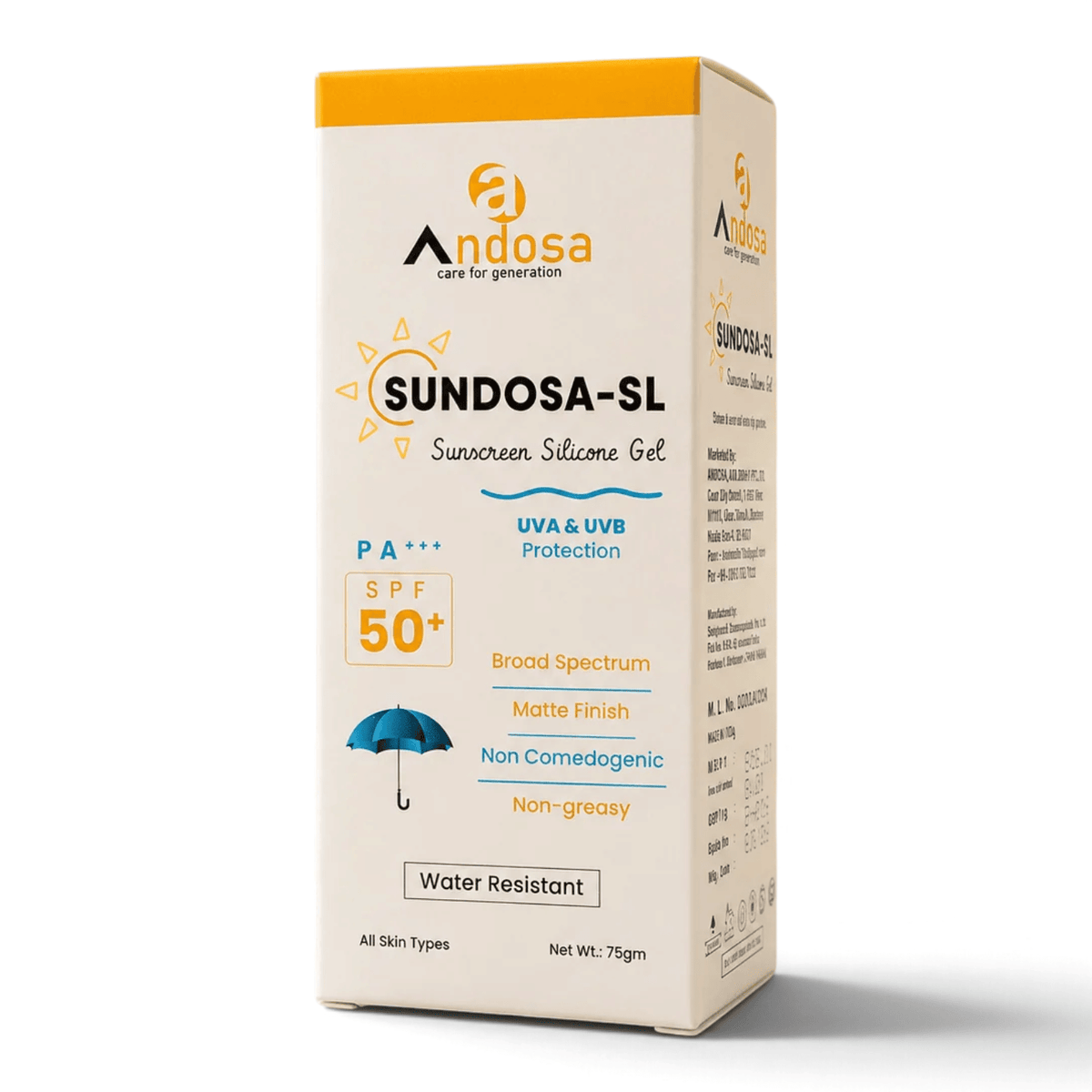 Sundosa-SL Sunscreen Silicone Gel SPF 50+ - Cosmosentials