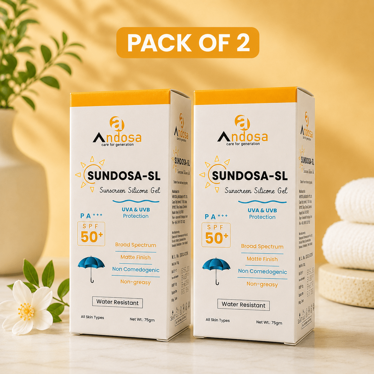 Sundosa-SL Sunscreen Silicone Gel SPF 50+ - Cosmosentials