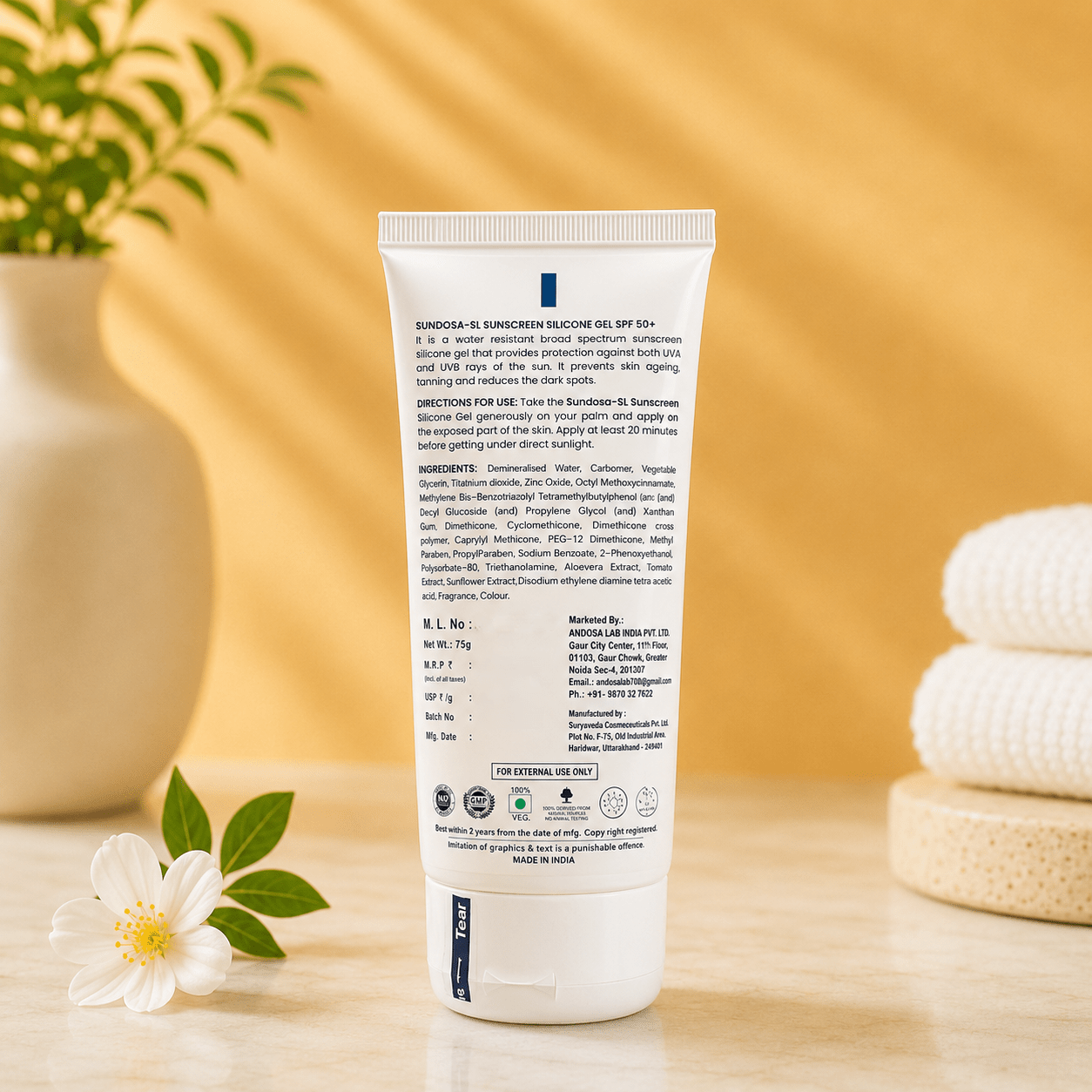 Sundosa-SL Sunscreen Silicone Gel SPF 50+ - Cosmosentials