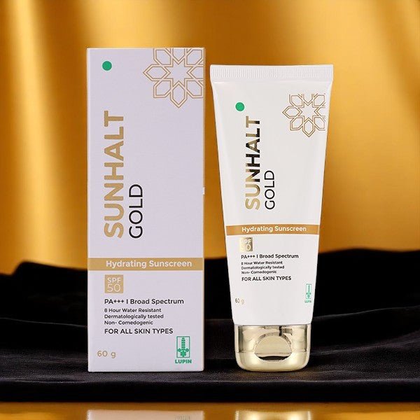 Sunhalt Gold Hydrating Sunscreen (SPF 50 PA+++) - Cosmosentials
