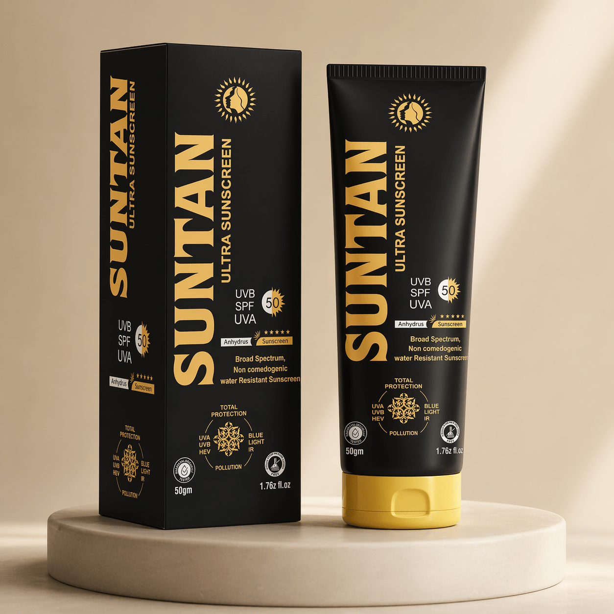 Suntan ultra sunscreen UVB SPF UVA 50+++++ - Cosmosentials