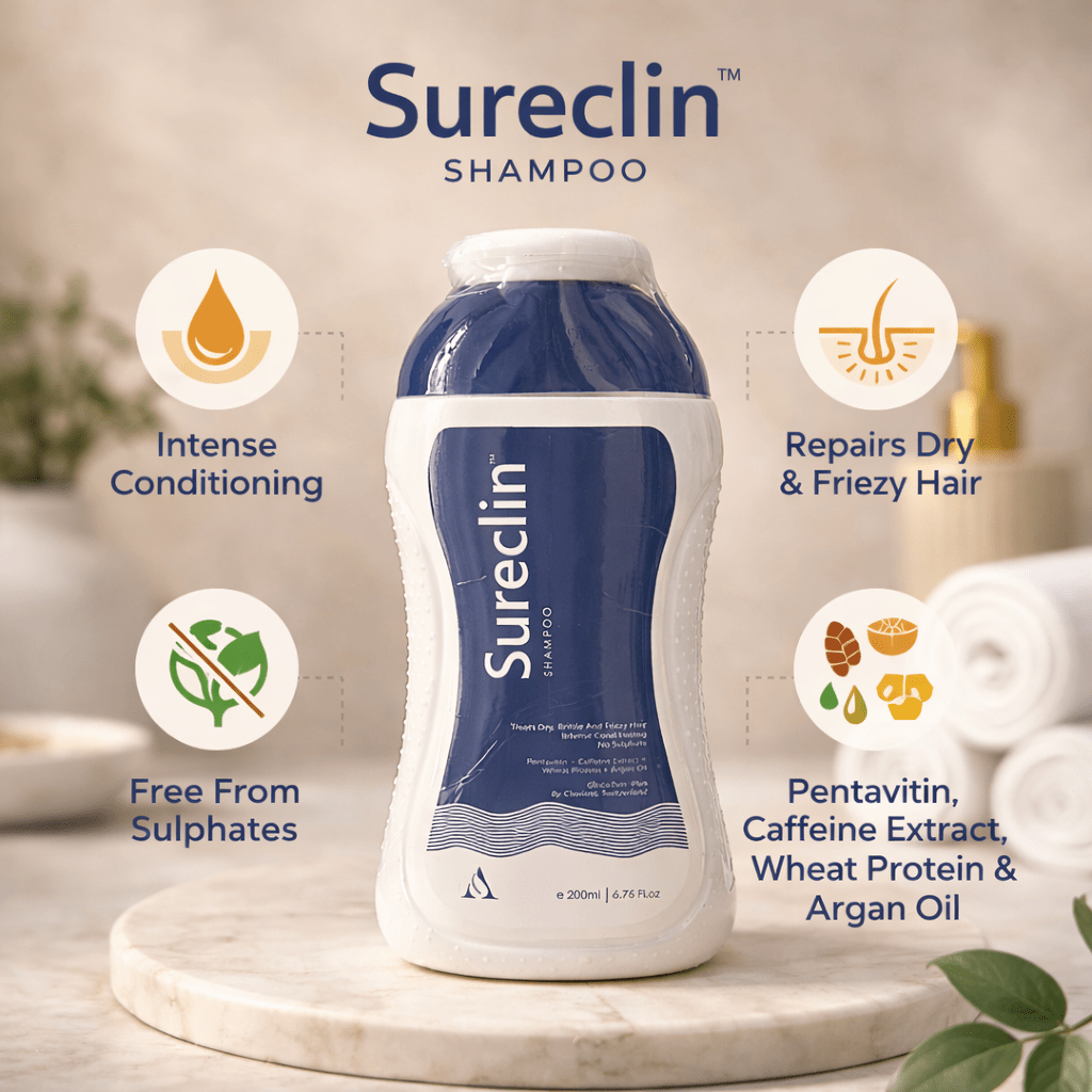 Sureclin Shampoo For Anti Hair Frizz - Cosmosentials