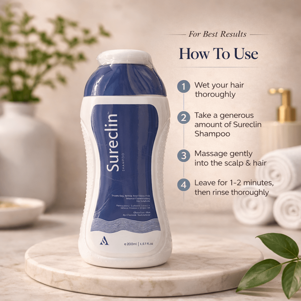 Sureclin Shampoo For Anti Hair Frizz - Cosmosentials