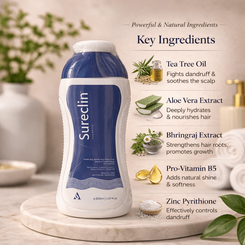 Sureclin Shampoo For Anti Hair Frizz - Cosmosentials