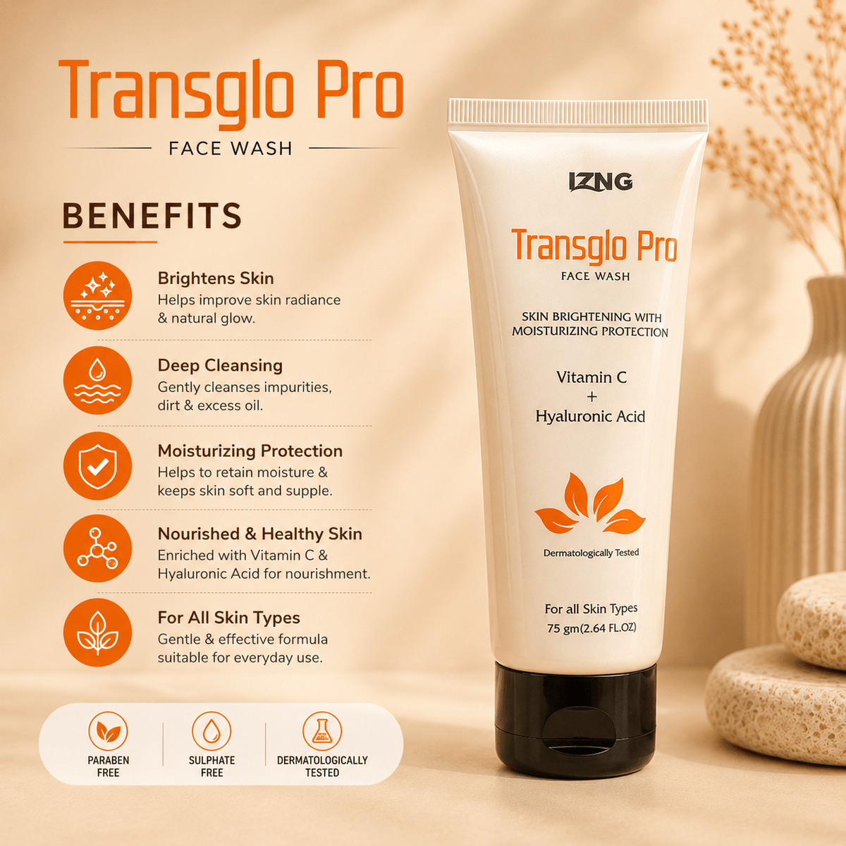Transglo Pro Face Wash - Cosmosentials