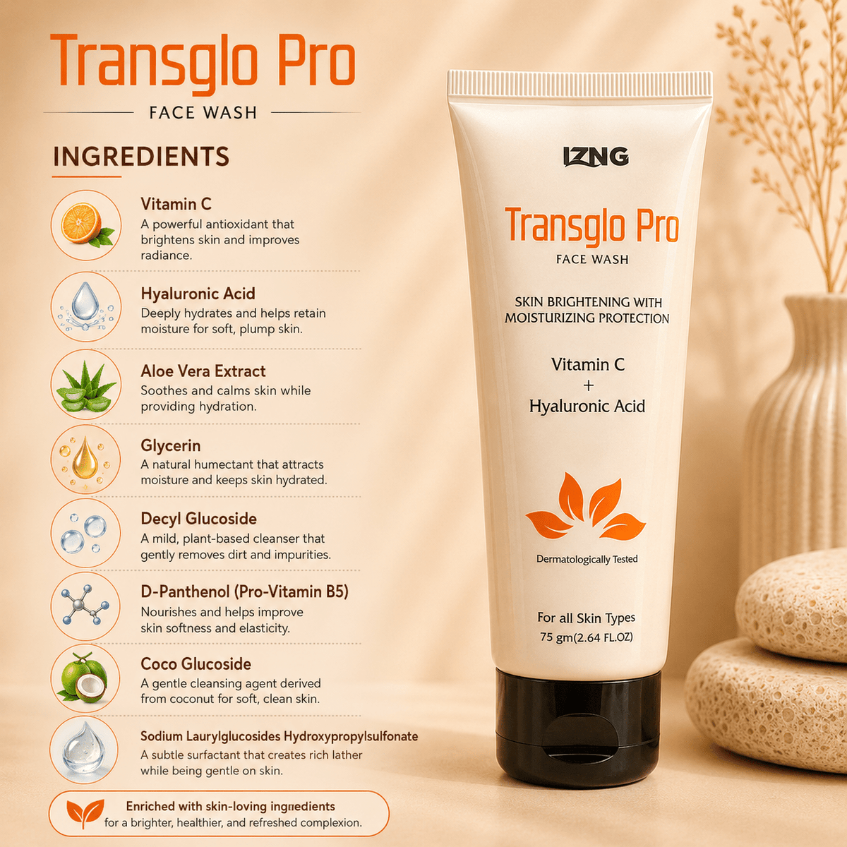 Transglo Pro Face Wash - Cosmosentials