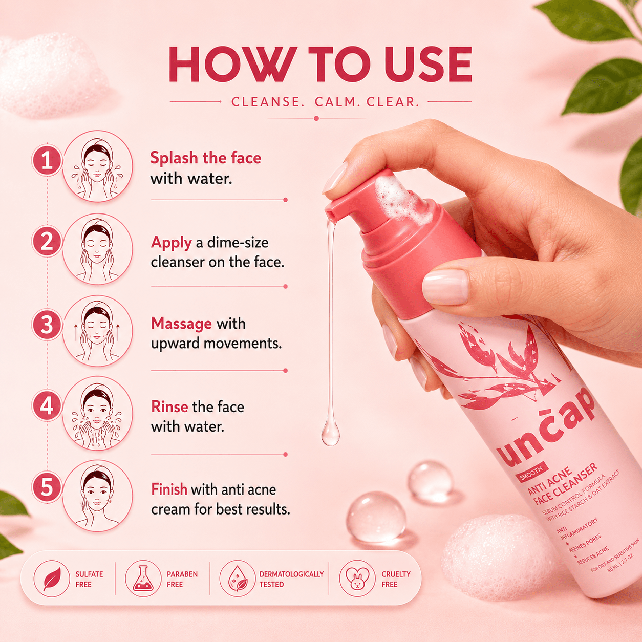 Uncap Smooth Anti Acne Face Cleanser - Cosmosentials