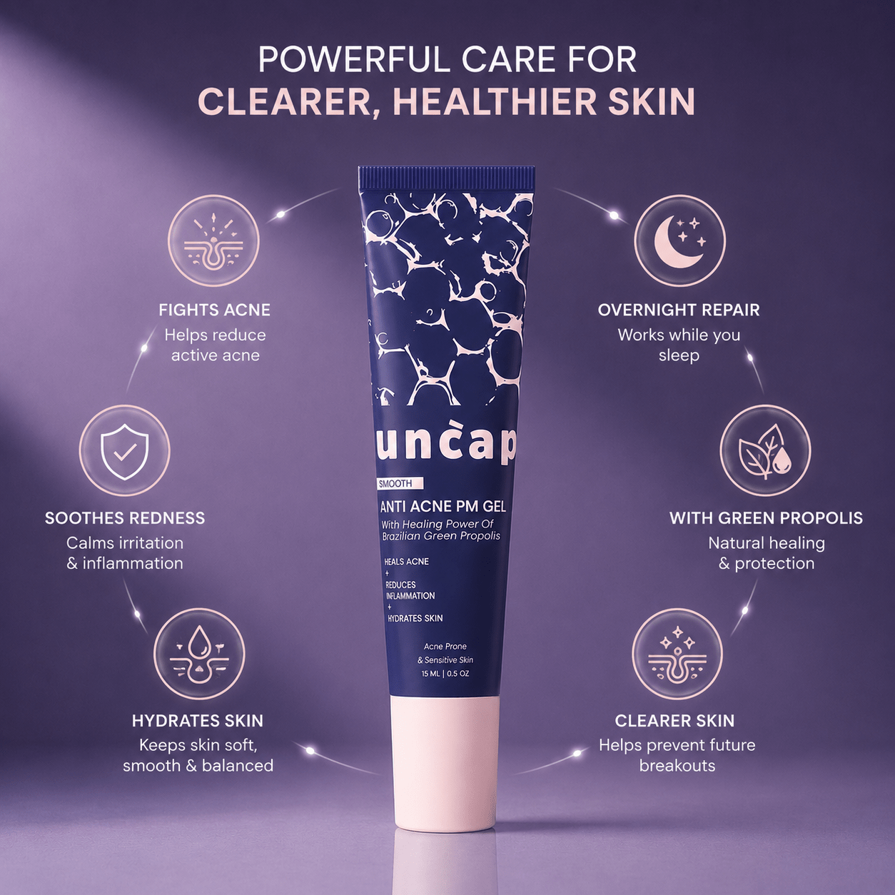 Uncap Smooth Anti Acne PM Gel 15ml - Cosmosentials