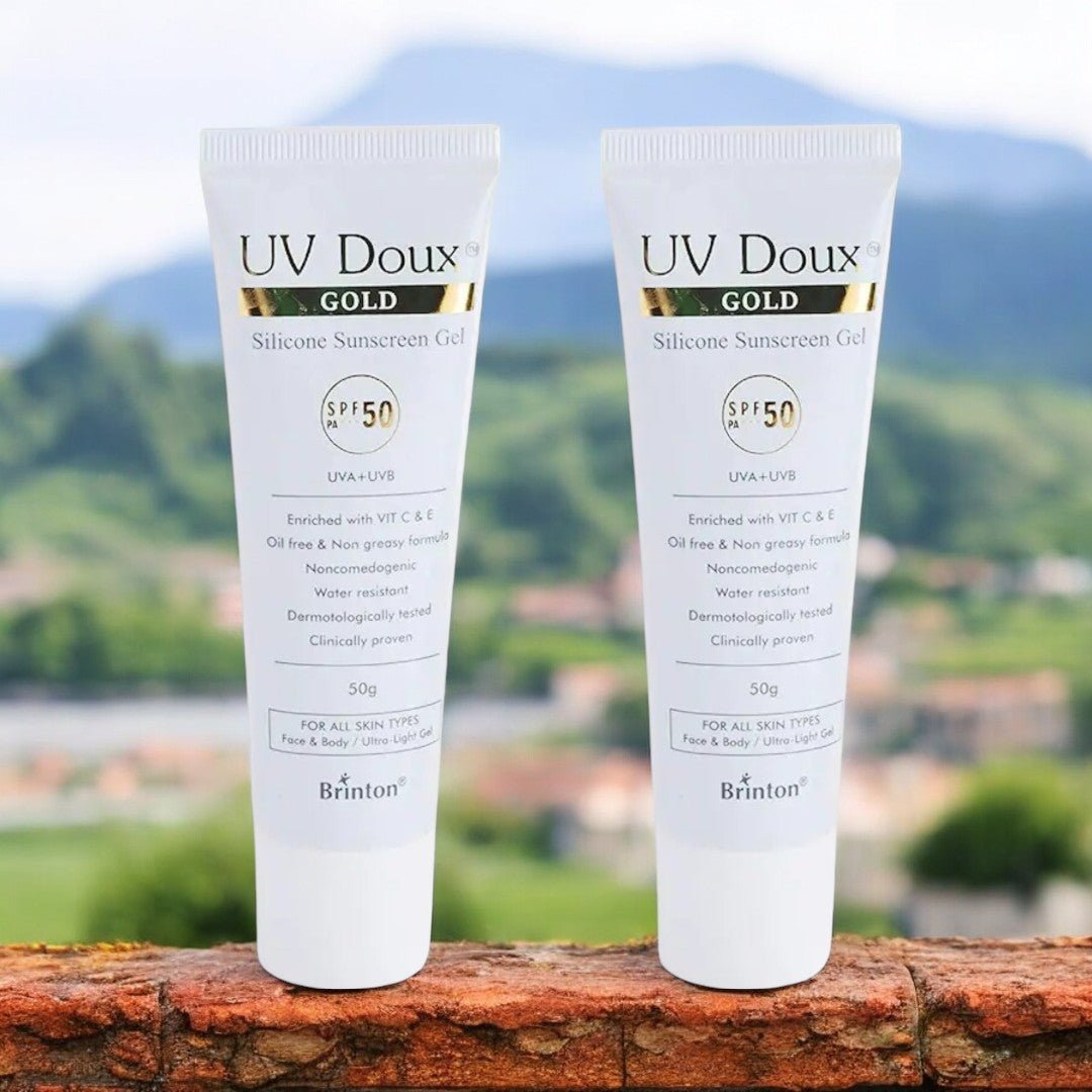 UV Doux Gold Silicone Sunscreen Gel SPF 50 PA+++ - Cosmosentials