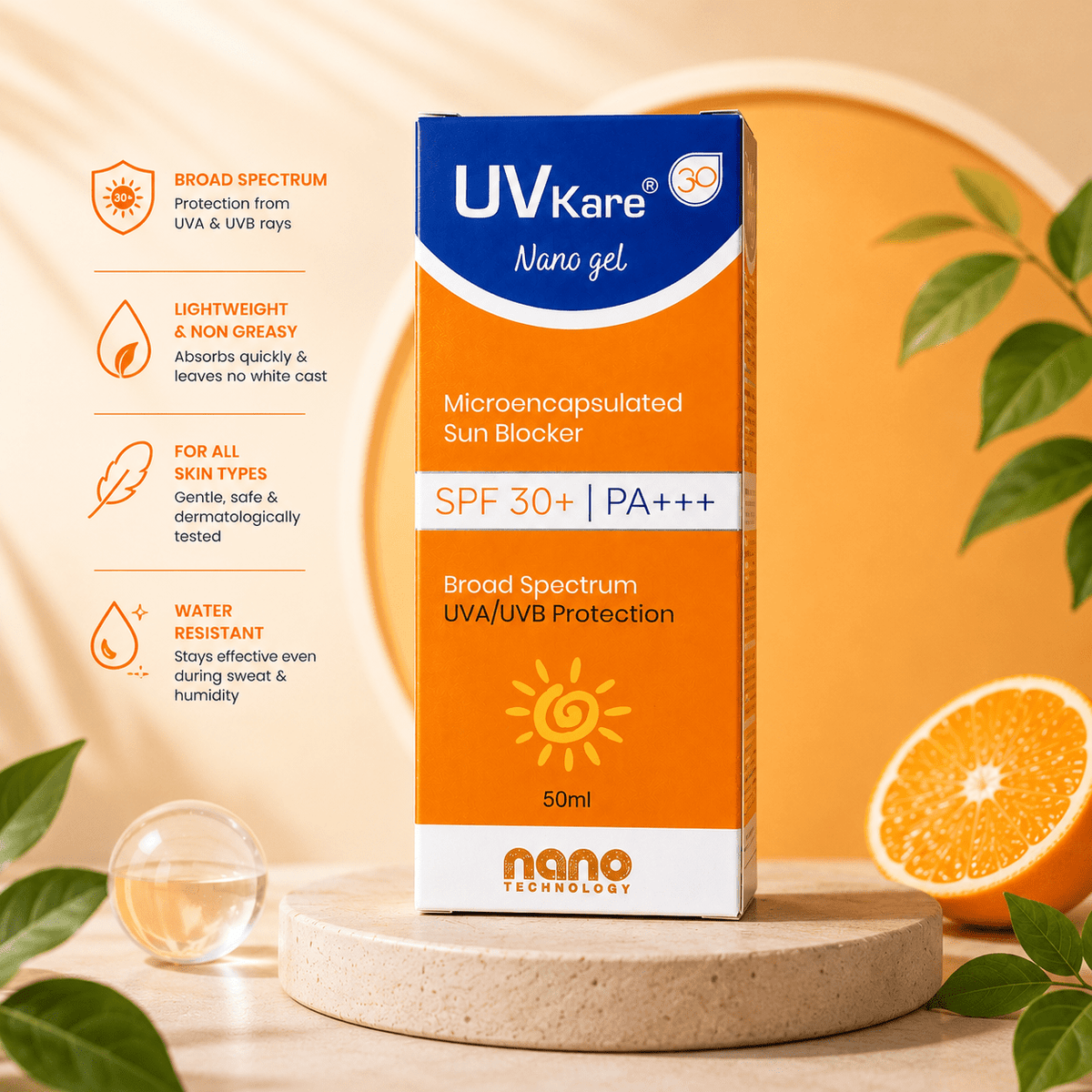UV Kare Nano Gel SPF 30+ PA+++ - Cosmosentials