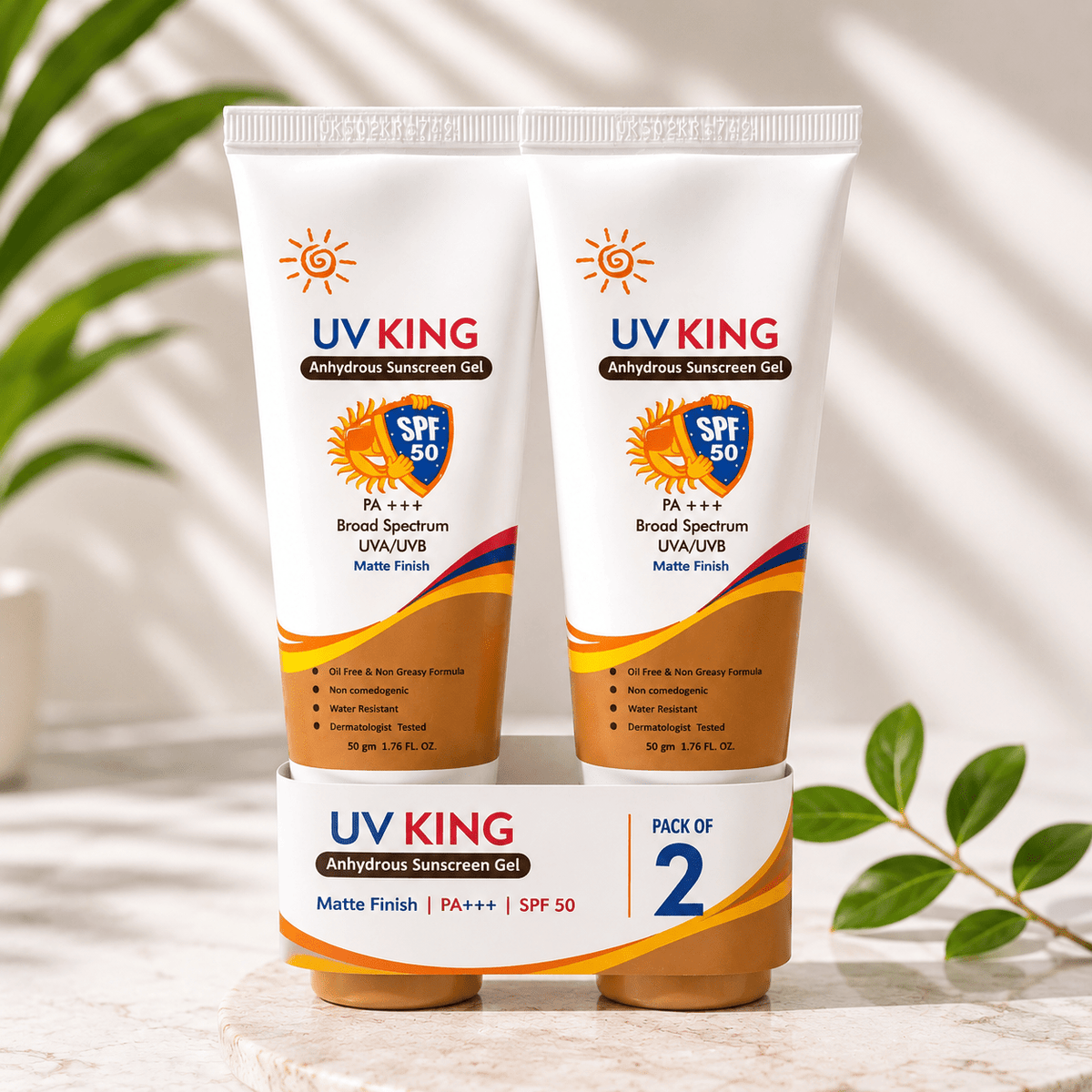 UV KING Anhydrous Sunscreen Gel SPF 50 PA+++ 50g - Cosmosentials
