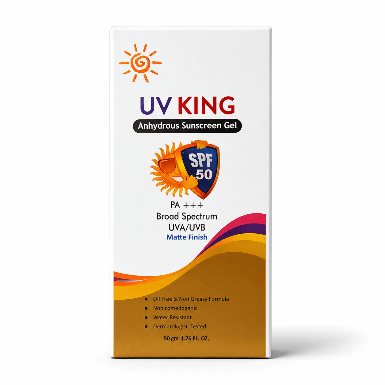 UV KING Anhydrous Sunscreen Gel SPF 50 PA+++ 50g - Cosmosentials