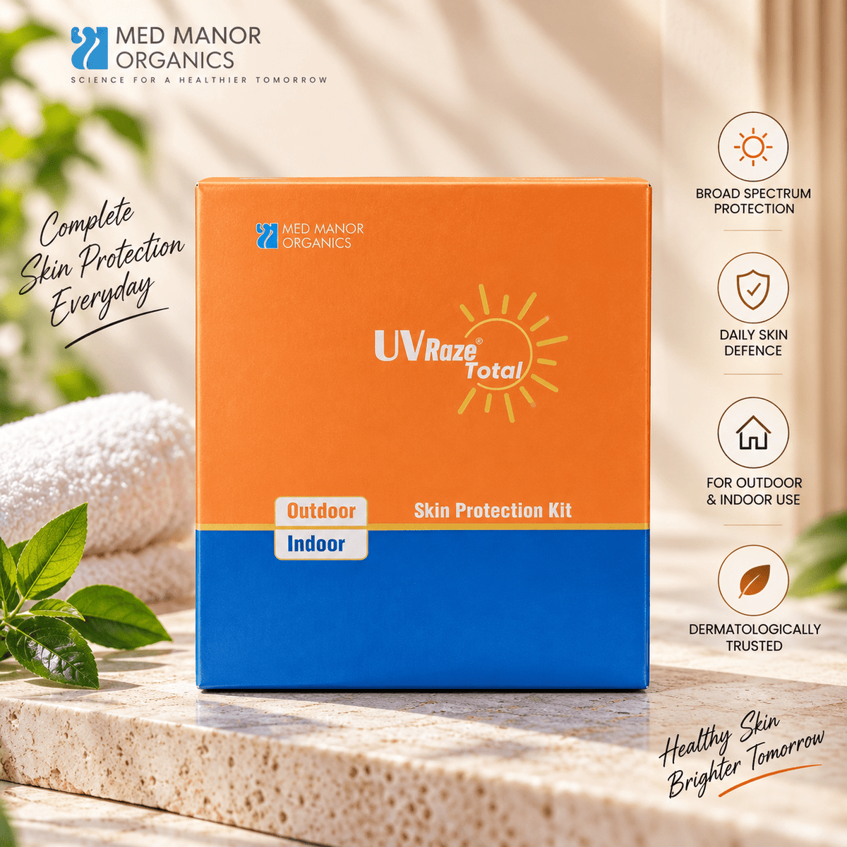 UV Raze Total Outdoor & Indoor Skin Protection Kit 100 ml - Cosmosentials