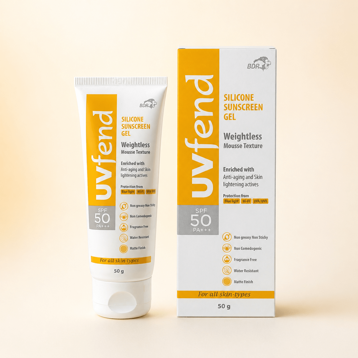 UVfend Silicone Sunscreen Gel SPF 50 PA+++ - Cosmosentials