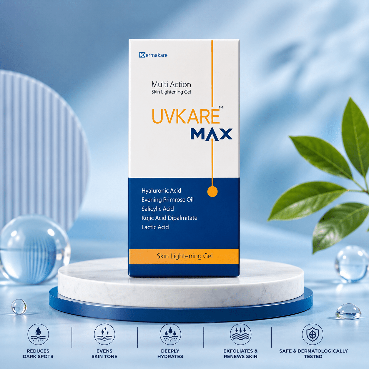 UVKARE MAX Multi Action Skin Lightening Gel - Cosmosentials