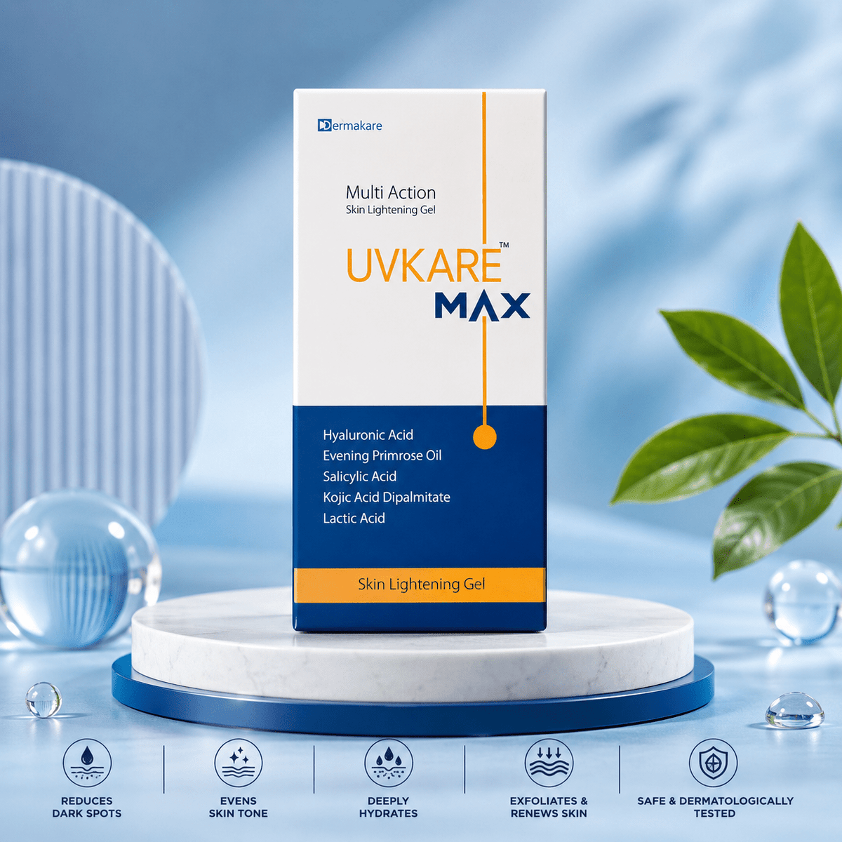 UVKARE MAX Multi Action Skin Lightening Gel - Cosmosentials