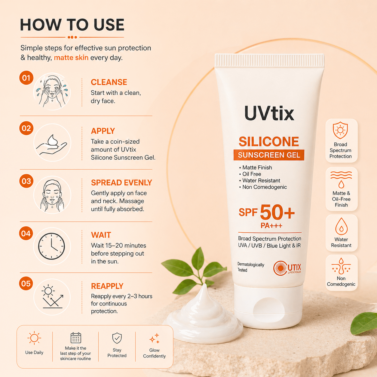 Uvtix Silicone Sunscreen Gel - Cosmosentials