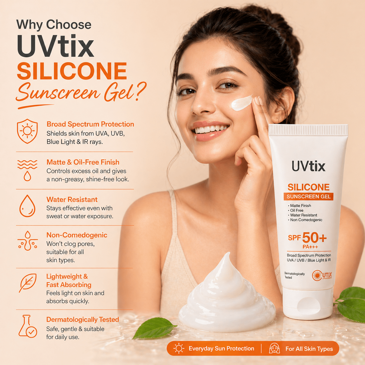 Uvtix Silicone Sunscreen Gel - Cosmosentials