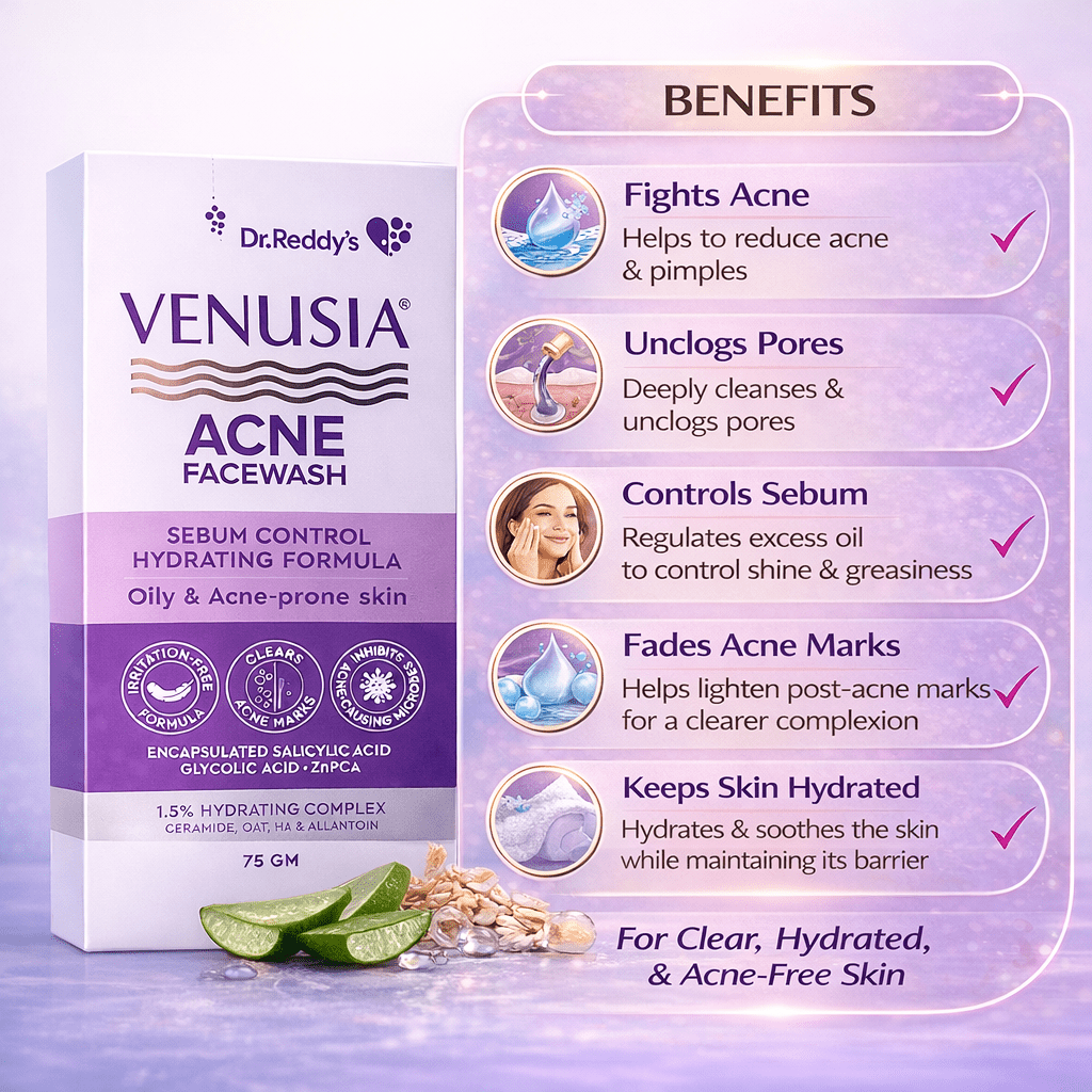 Venusia Acne Facewash (75g) - Cosmosentials