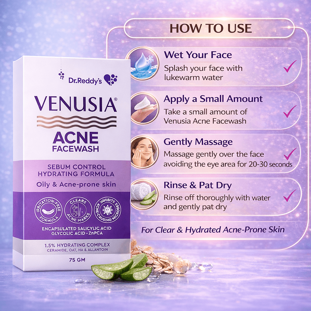 Venusia Acne Facewash (75g) - Cosmosentials