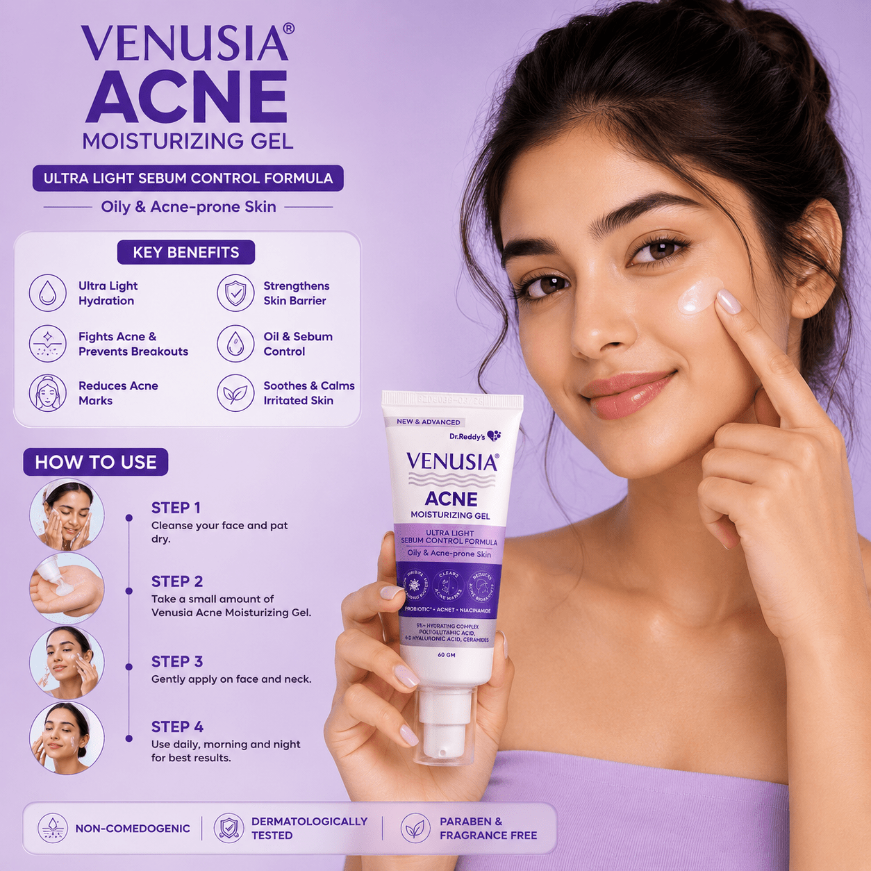 Venusia Acne Moisturizing Gel - Cosmosentials