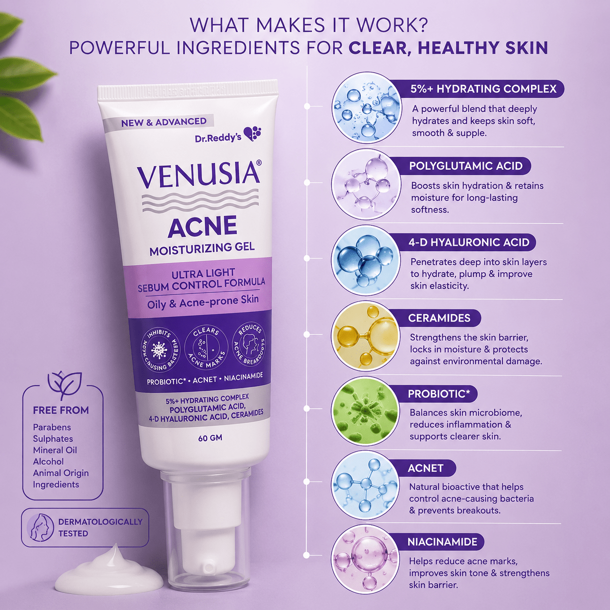 Venusia Acne Moisturizing Gel - Cosmosentials
