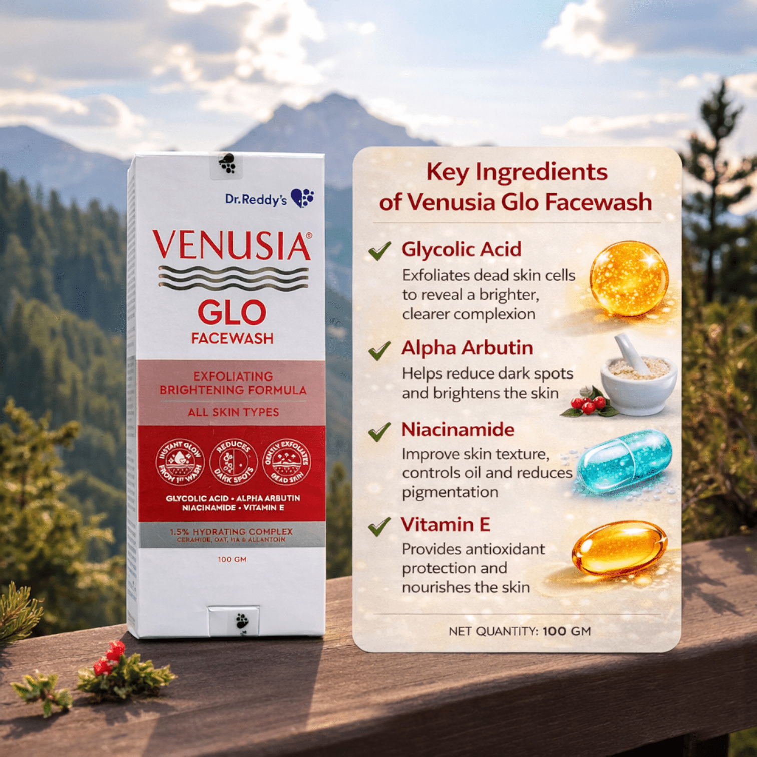 Venusia Glo Facewash - Cosmosentials