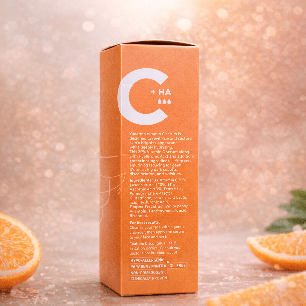 Yuderma Renewcell Vitamin C + Hyaluronic Acid Serum - Cosmosentials