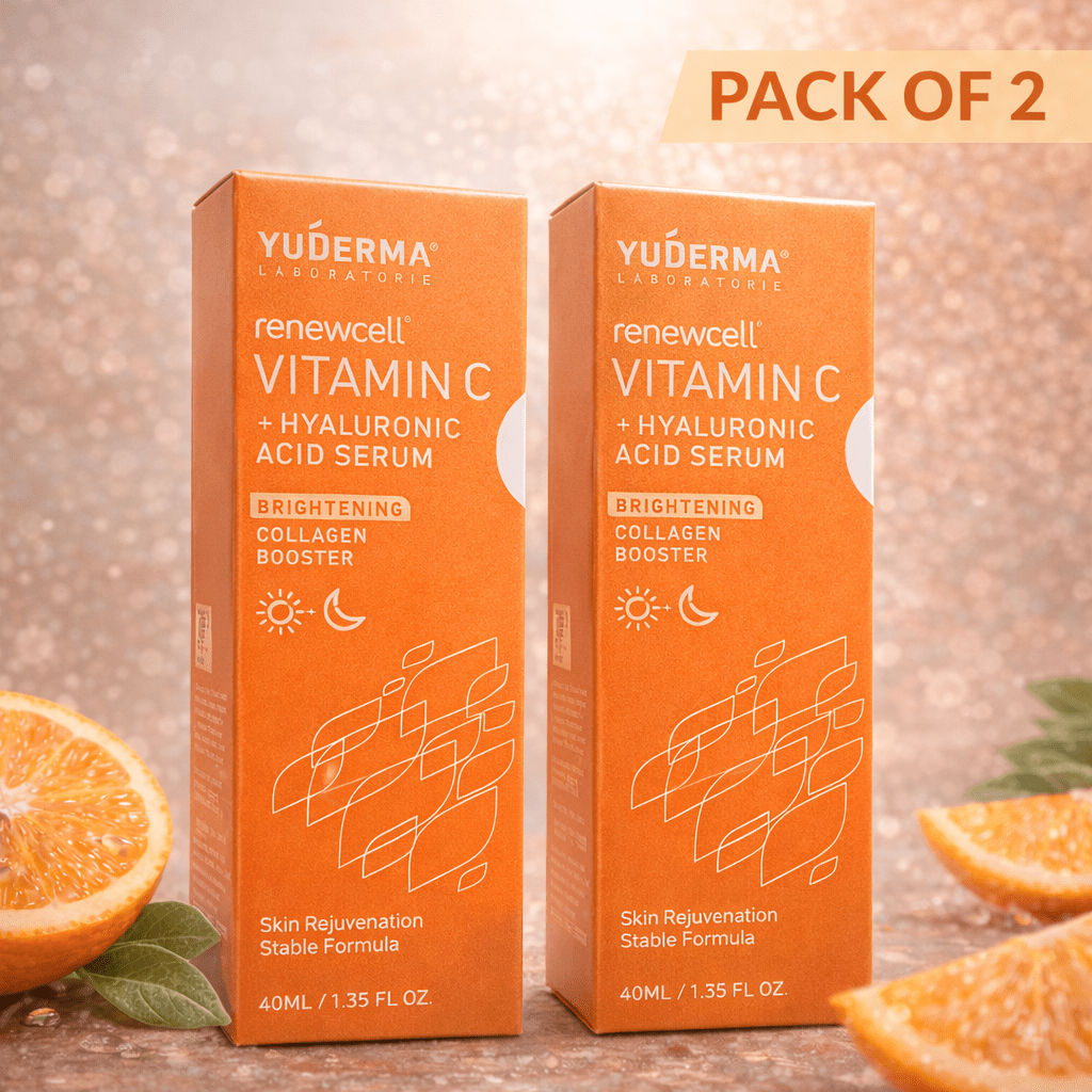 Yuderma Renewcell Vitamin C + Hyaluronic Acid Serum - Cosmosentials